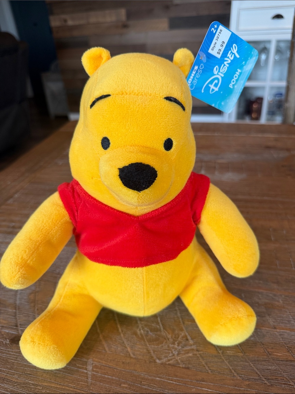 Disney Pooh Plush - Yellow with Red Shirt